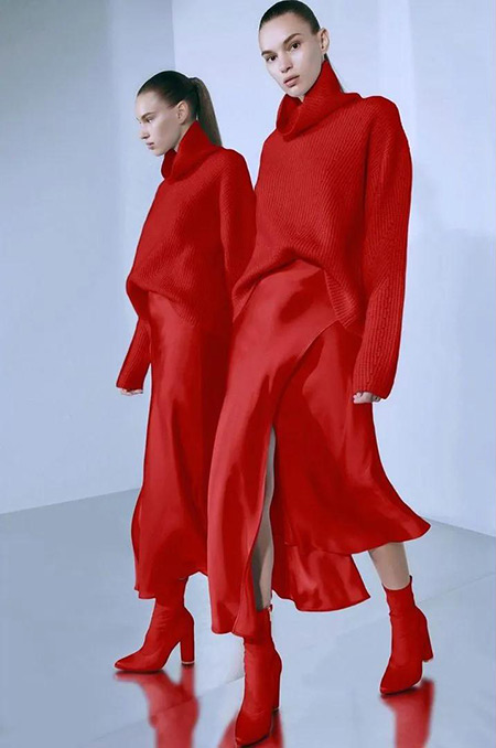 2021秋冬女裝十大流行色 晴空藍(lán)、嫩粉紅等色彩都很美(圖40)